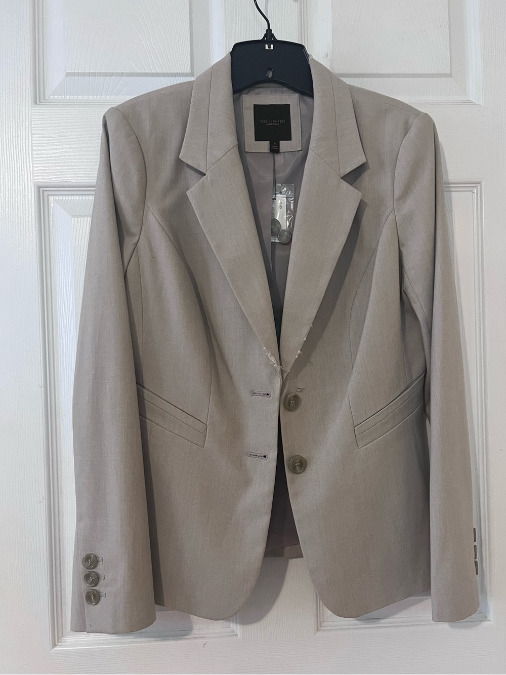 NWT **IMPERFECTIONS** - The Limited Women's Light Taupe Tailored Blazer